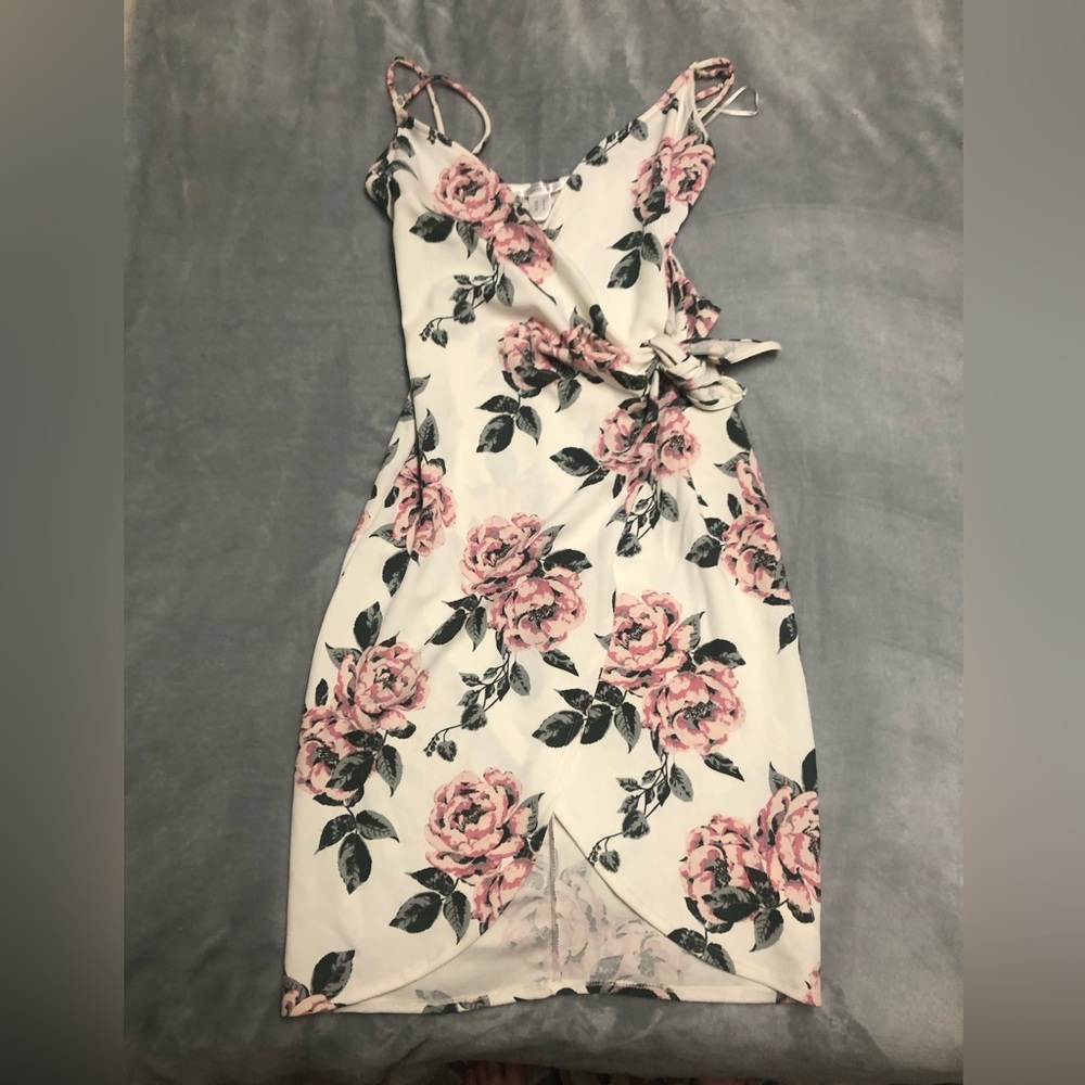 Streetwear Society Floral Pink and White Dress